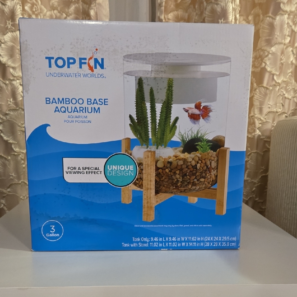 Bamboo Base Aquarium Kit - White and Brown